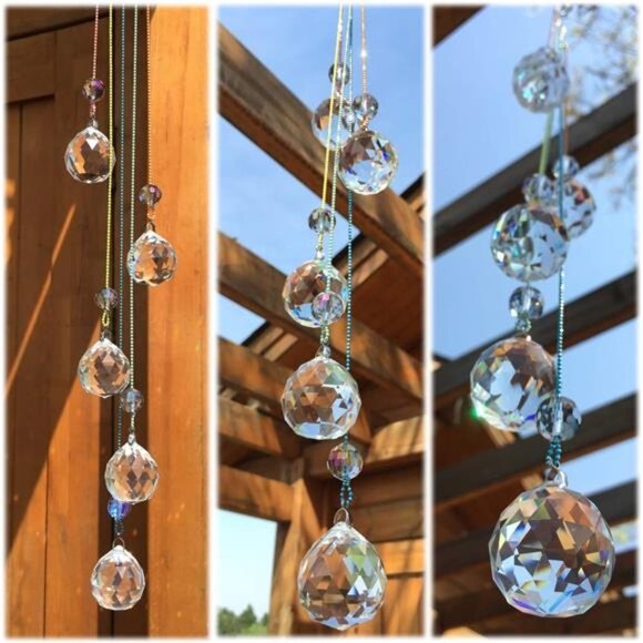 Crystals Ball Prisms Suncatcher Hanging Ornament Rainbow Maker for Home,Garden - Picture 5 of 7